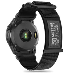 BRACELET POUR GARMIN 26MM FENIX 3 / 5X / 3HR / 5X PLUS / 6X / 6X PRO / 7X TECH-PROTECT SCOUT NOIR