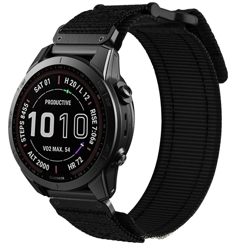 BRACELET POUR GARMIN 26MM FENIX 3 / 5X / 3HR / 5X PLUS / 6X / 6X PRO / 7X TECH-PROTECT SCOUT PRO NOIR