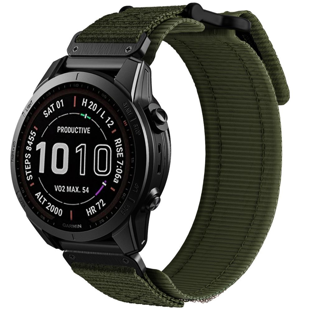 BRACELET TECH-PROTECT SCOUT PRO GARMIN FENIX 22MM 5 / 6 / 6 PRO / 7 VERT MILITAIRE