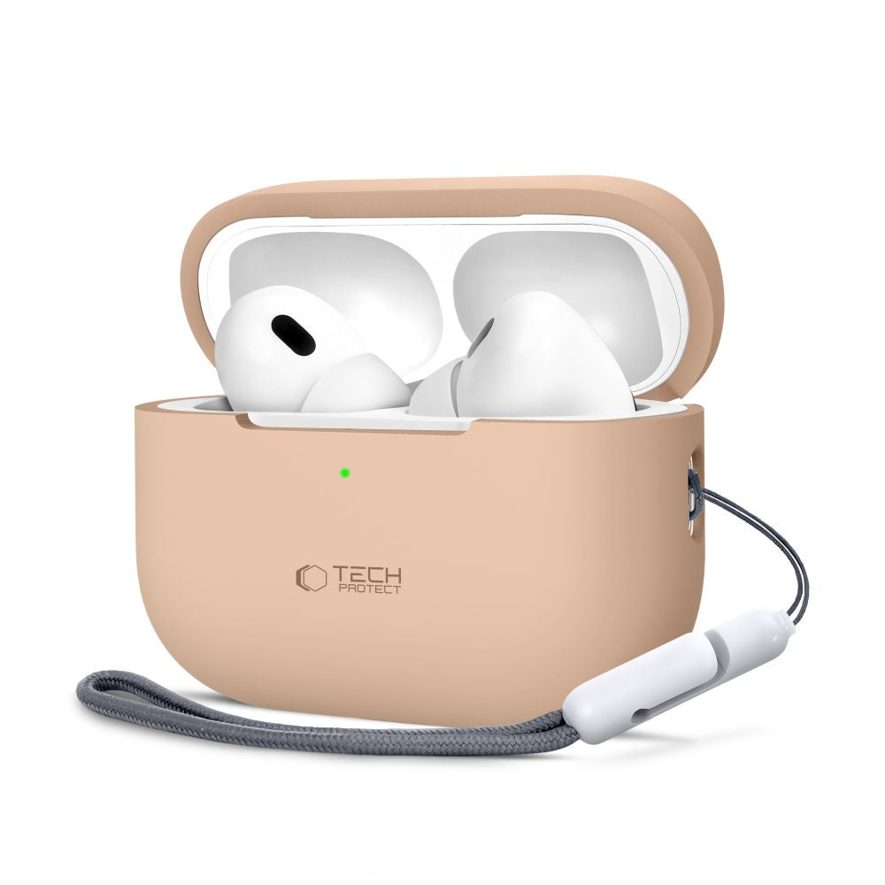 COQUE TECH-PROTECT EN SILICONE POUR APPLE AIRPODS PRO 1 / 2 CAFFE LATTE
