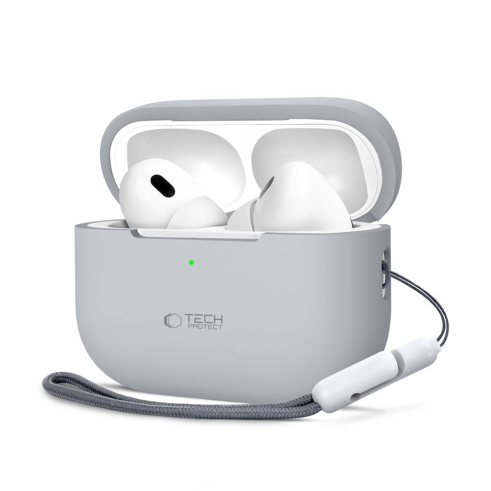 COQUE TECH-PROTECT EN SILICONE POUR APPLE AIRPODS PRO 1 / 2 GRIS CRAYON
