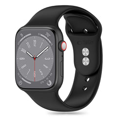 BRACELET TECH-PROTECT EN SILICONE POUR APPLE WATCH 6 / 7 / 8 / 9 / 10 / SE (40 / 41 / 42 MM) NOIR