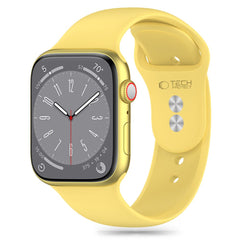 BRACELET TECH-PROTECT EN SILICONE POUR APPLE WATCH 6 / 7 / 8 / 9 / 10 / SE (40 / 41 / 42 MM) JAUNE CANARIS