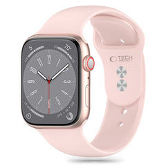 BRACELET TECH-PROTECT EN SILICONE POUR APPLE WATCH 6 / 7 / 8 / 9 / 10 / SE (40 / 41 / 42 MM) ROSE CLAIR