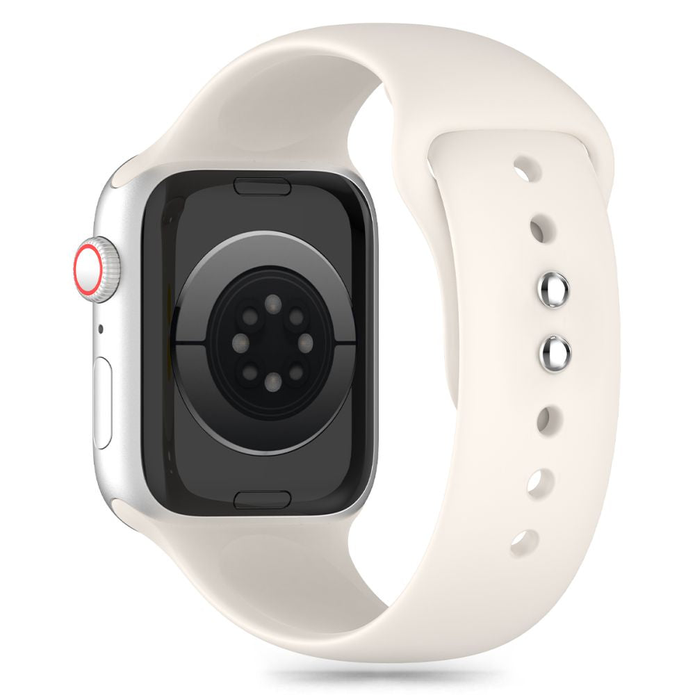 BRACELET TECH-PROTECT EN SILICONE POUR APPLE WATCH 6 / 7 / 8 / 9 / 10 / SE (40 / 41 / 42 MM) STARLIGHT