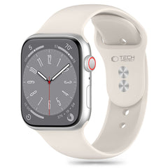 BRACELET TECH-PROTECT EN SILICONE POUR APPLE WATCH 6 / 7 / 8 / 9 / 10 / SE (40 / 41 / 42 MM) STARLIGHT