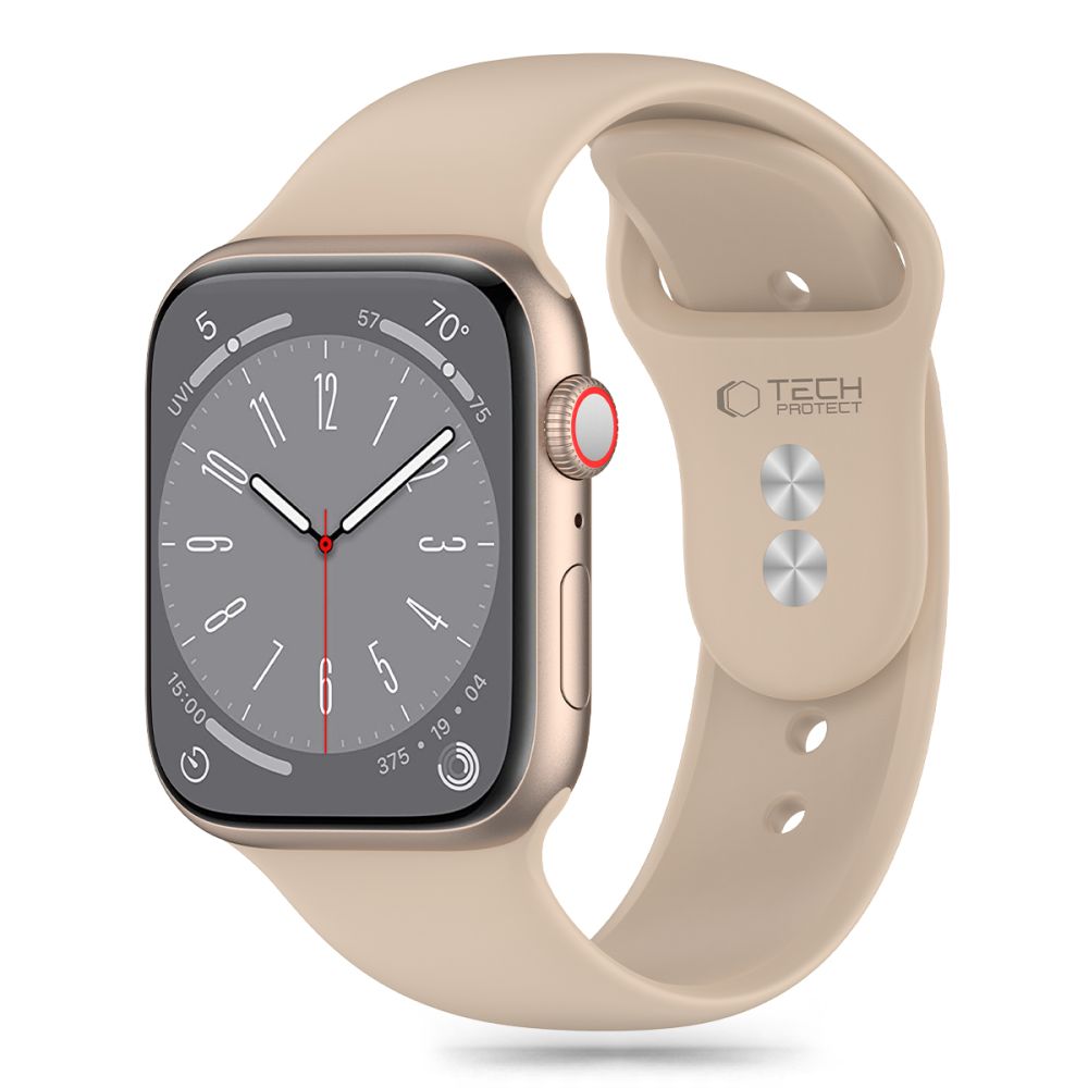 BRACELET TECH-PROTECT EN SILICONE POUR APPLE WATCH 6 / 7 / 8 / 9 / 10 / SE (40 / 41 / 42 MM) NOYER