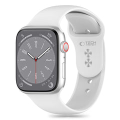 BRACELET TECH-PROTECT EN SILICONE POUR APPLE WATCH 6 / 7 / 8 / 9 / 10 / SE (40 / 41 / 42 MM) BLANC