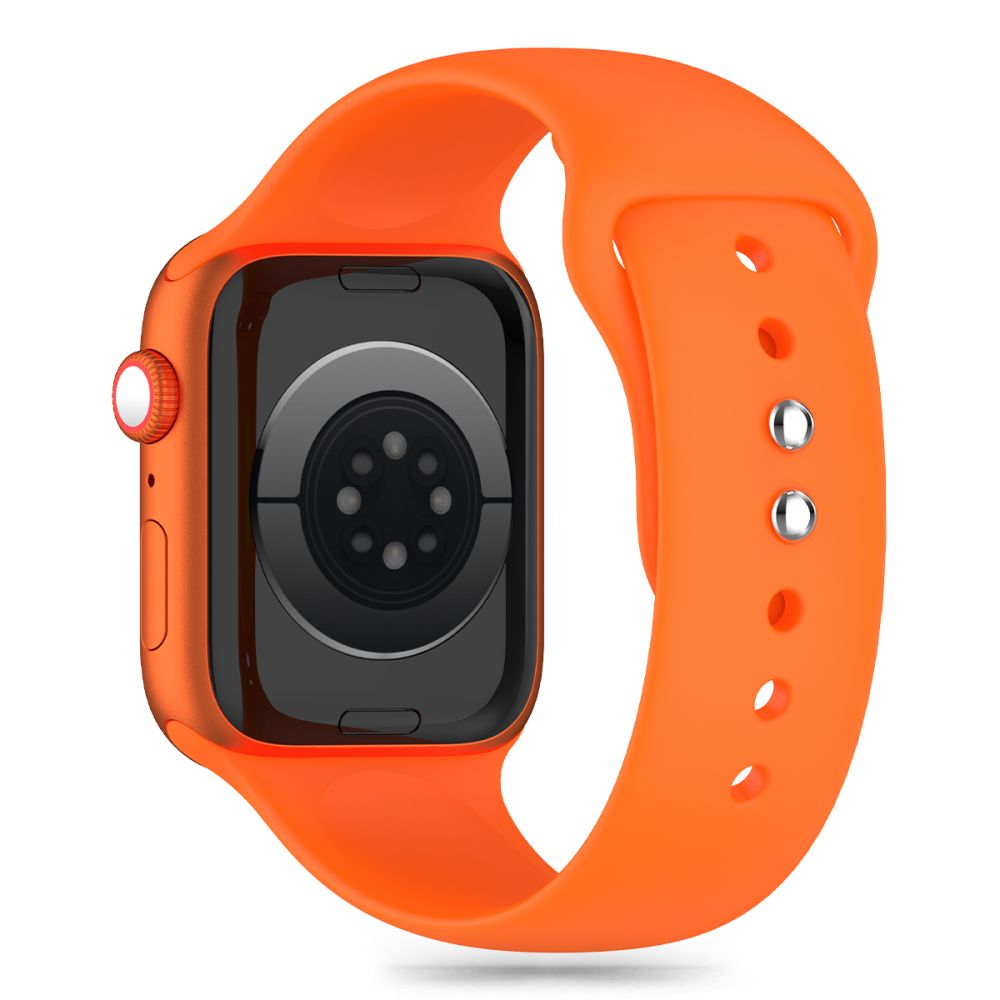 BRACELET DOOP EN SILICONE POUR APPLE WATCH 6 / 7 / 8 / 9 / 10 / SE / ULTRA 1 / 2 (44 / 45 / 46 / 49 MM) ORANGE VIF