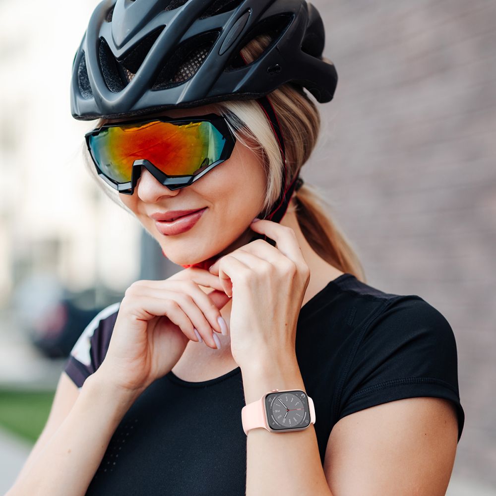 BRACELET DOOP SILICONE APPLE WATCH 6 / 7 / 8 / 9 / 10 / SE / ULTRA 1 / 2 (44 / 45 / 46 / 49 MM) VIOLET ÉLÉGANT