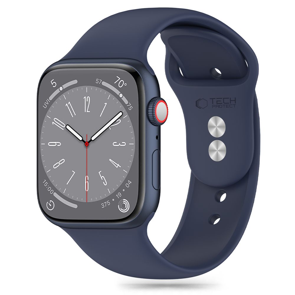 BRACELET DOOP SILICONE POUR APPLE WATCH 6 / 7 / 8 / 9 / 10 / SE / ULTRA 1 / 2 (44 / 45 / 46 / 49 MM) BLEU MINUIT