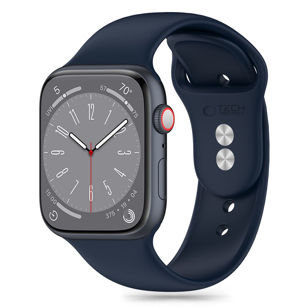 BRACELET DOOP EN SILICONE POUR APPLE WATCH 6 / 7 / 8 / 9 / 10 / SE / ULTRA 1 / 2 (44 / 45 / 46 / 49 MM) BLEU TEMPÊTE