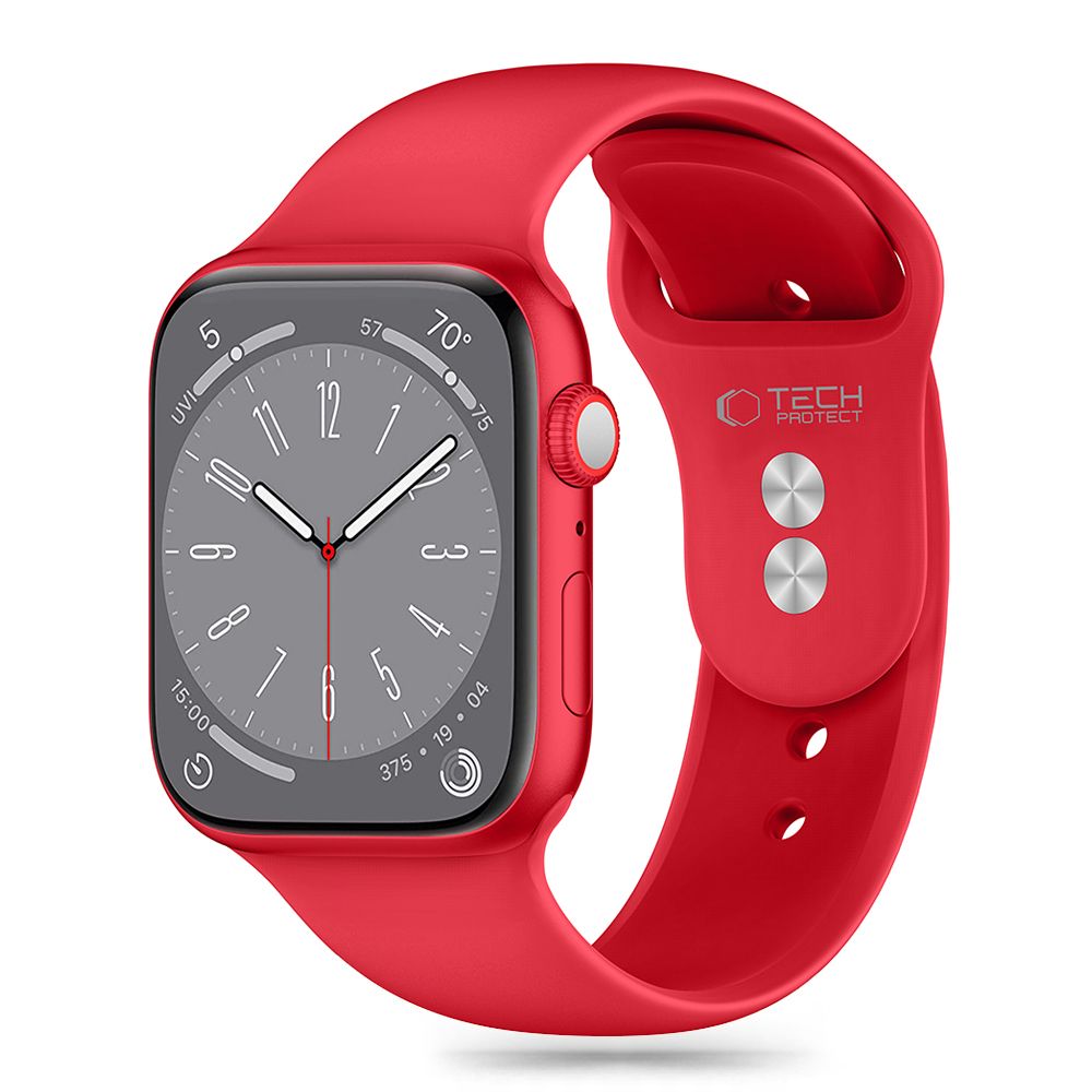 BRACELET DOOP SILICONE APPLE WATCH 6 / 7 / 8 / 9 / 10 / SE / ULTRA 1 / 2 (44 / 45 / 46 / 49 MM) ROUGE