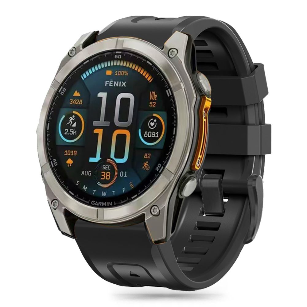BRACELET TECH-PROTECT EN SILICONE GARMIN FENIX 5 / 6 / 6 PRO / 7 / 8 (47 MM) / NOIR
