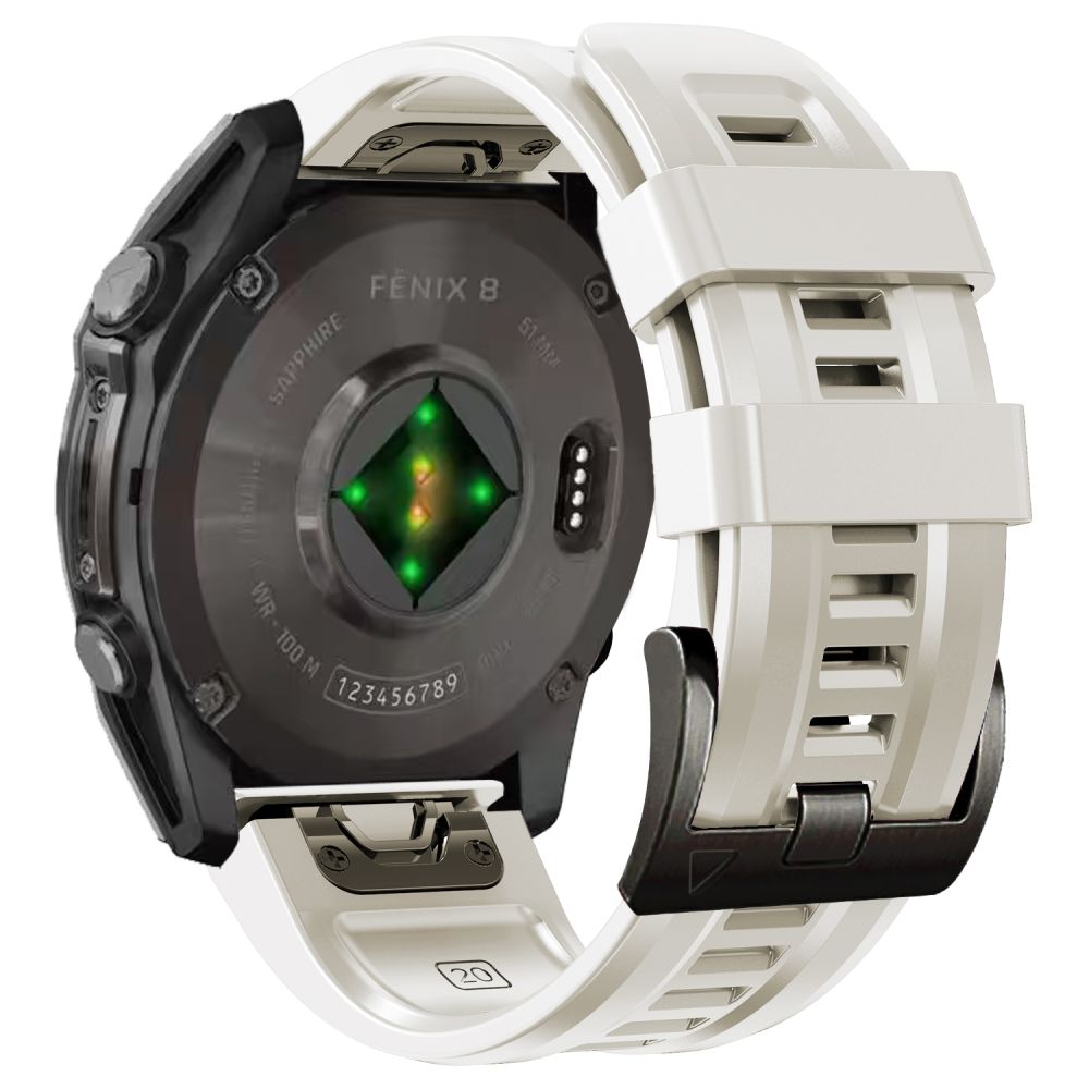 BRACELET TECH-PROTECT EN SILICONE GARMIN FENIX 5S / 5S PLUS / 6S / 6S PRO / 7S / 8 (43 MM) TITANE