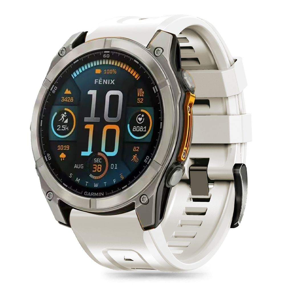 BRACELET TECH-PROTECT EN SILICONE GARMIN FENIX 5S / 5S PLUS / 6S / 6S PRO / 7S / 8 (43 MM) TITANE
