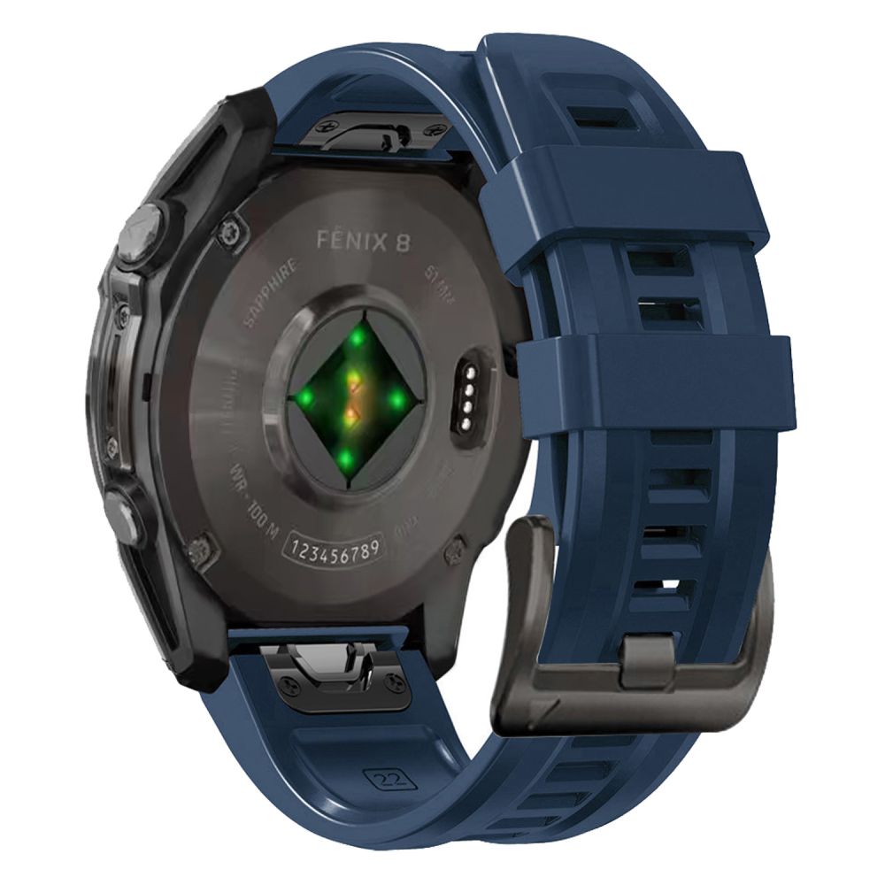 BRACELET TECH-PROTECT EN SILICONE GARMIN FENIX 5X / 5X PLUS / 6X / 6X PRO / 7X / 8 (51 MM) BLEU MARINE