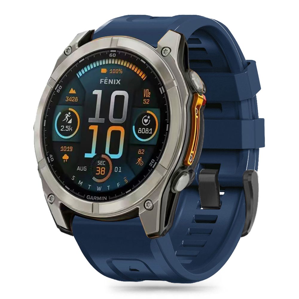 BRACELET TECH-PROTECT EN SILICONE GARMIN FENIX 5X / 5X PLUS / 6X / 6X PRO / 7X / 8 (51 MM) BLEU MARINE