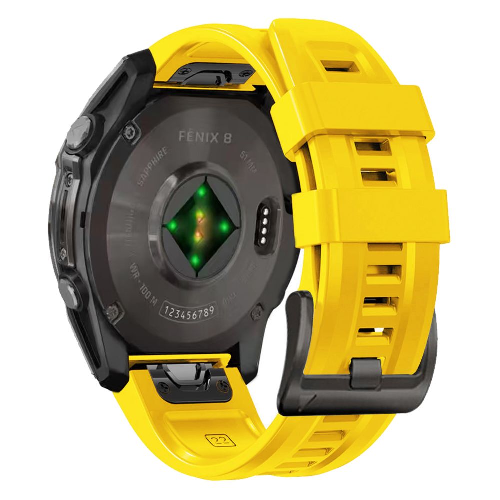 BRACELET TECH-PROTECT EN SILICONE GARMIN FENIX 5X / 5X PLUS / 6X / 6X PRO / 7X / 8 (51 MM) JAUNE