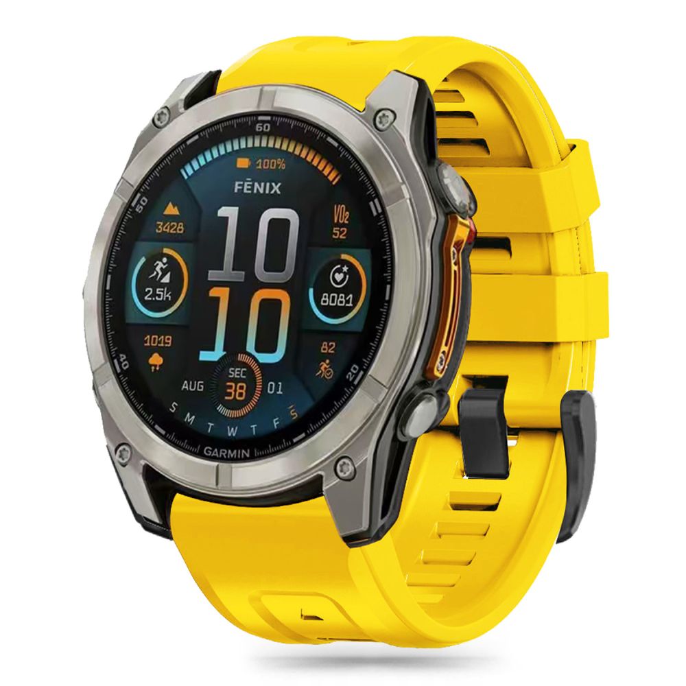 BRACELET TECH-PROTECT EN SILICONE GARMIN FENIX 5X / 5X PLUS / 6X / 6X PRO / 7X / 8 (51 MM) JAUNE