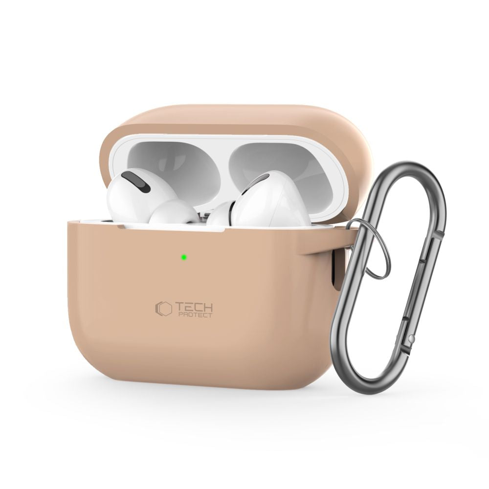 COQUE TECH-PROTECT EN SILICONE POUR APPLE AIRPODS PRO 1 / 2 CAFE LATTE