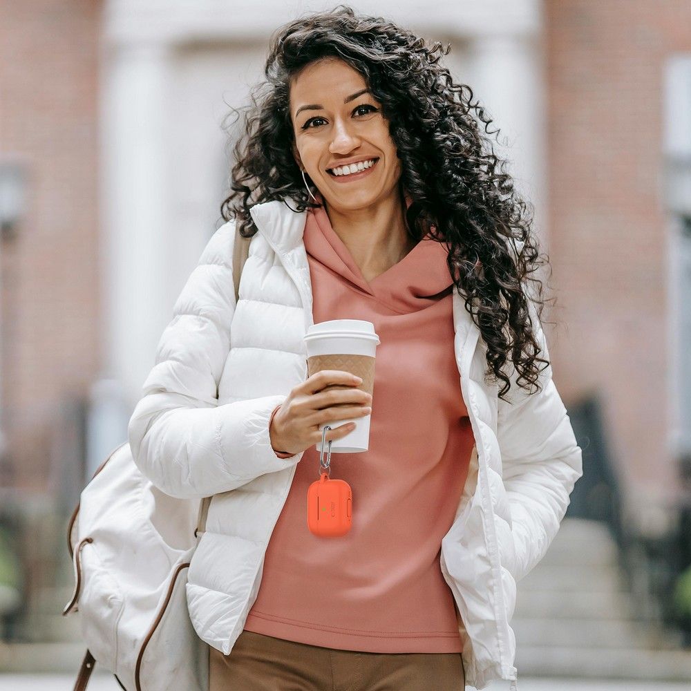 COQUE TECH-PROTECT SILICONE HOOK APPLE AIRPODS PRO 1 / 2 ROSE POUSSIÈRE