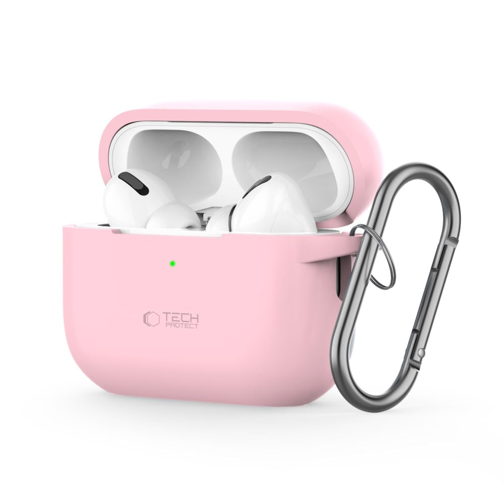 COQUE TECH-PROTECT SILICONE HOOK APPLE AIRPODS PRO 1 / 2 ROSE POUSSIÈRE