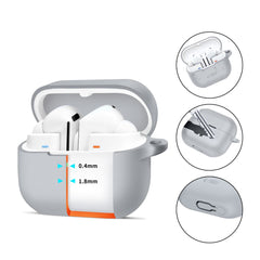 COQUE POUR SAMSUNG GALAXY BUDS 3 / 3 PRO TECH-PROTECT SILICONE HOOK CRAYON GRIS