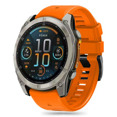 BRACELET TECH-PROTECT EN SILICONE POUR GARMIN FENIX 5X / 5X PLUS / 6X / 6X PRO / 7X / 8 (51 MM) ORANGE