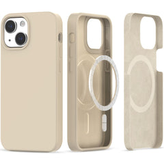 COQUE TECH-PROTECT SILICONE MAGSAFE IPHONE 13 / 14 BEIGE