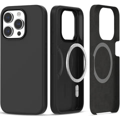 COQUE POUR IPHONE 15 PRO MAGSAFE HEYCASE SILICONE NOIR MAT
