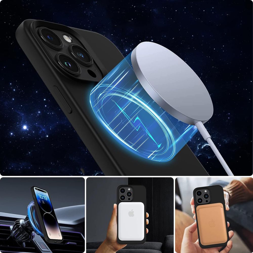 COQUE TECH-PROTECT SILICONE MAGSAFE IPHONE IPHONE 12 / 12 PRO NOIRE