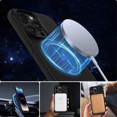 COQUE TECH-PROTECT SILICONE MAGSAFE IPHONE IPHONE 12 / 12 PRO NOIRE