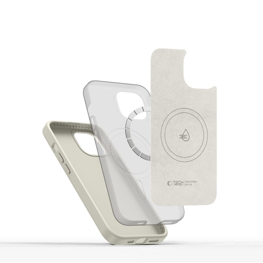 COUVERTURE TECH-PROTECT SILICONE PURE MAGSAFE IPHONE 14 COSMIC LATTE