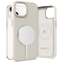 COUVERTURE TECH-PROTECT SILICONE PURE MAGSAFE IPHONE 14 COSMIC LATTE