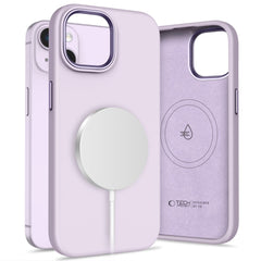 COUVERCLE TECH-PROTECT SILICONE PUR MAGSAFE IPHONE 14 MAUVE