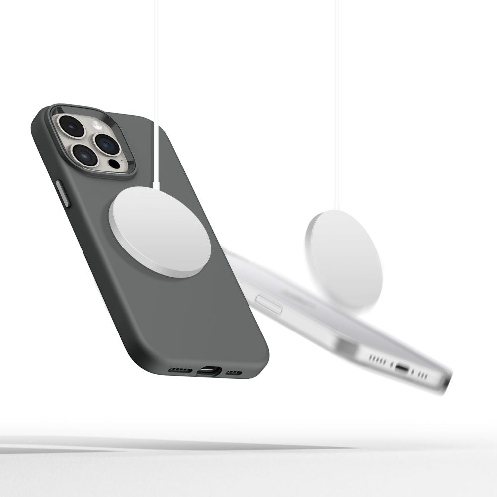 COUVERTURE TECH-PROTECT SILICONE PURE MAGSAFE IPHONE 15 PRO ARGILE