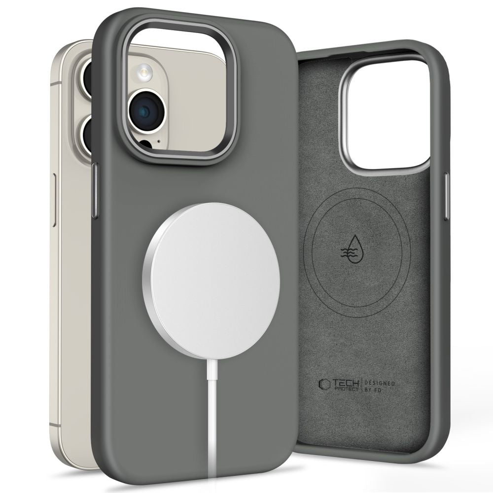 COUVERTURE TECH-PROTECT SILICONE PURE MAGSAFE IPHONE 15 PRO ARGILE