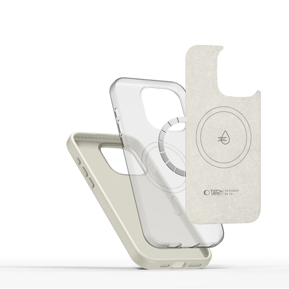 COUVERTURE TECH-PROTECT SILICONE PURE MAGSAFE IPHONE 15 PRO MAX COSMIC LATTE