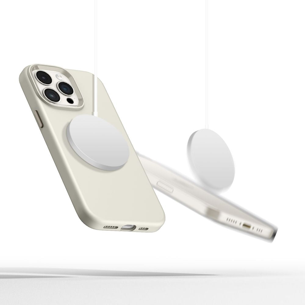 COUVERTURE TECH-PROTECT SILICONE PURE MAGSAFE IPHONE 15 PRO MAX COSMIC LATTE