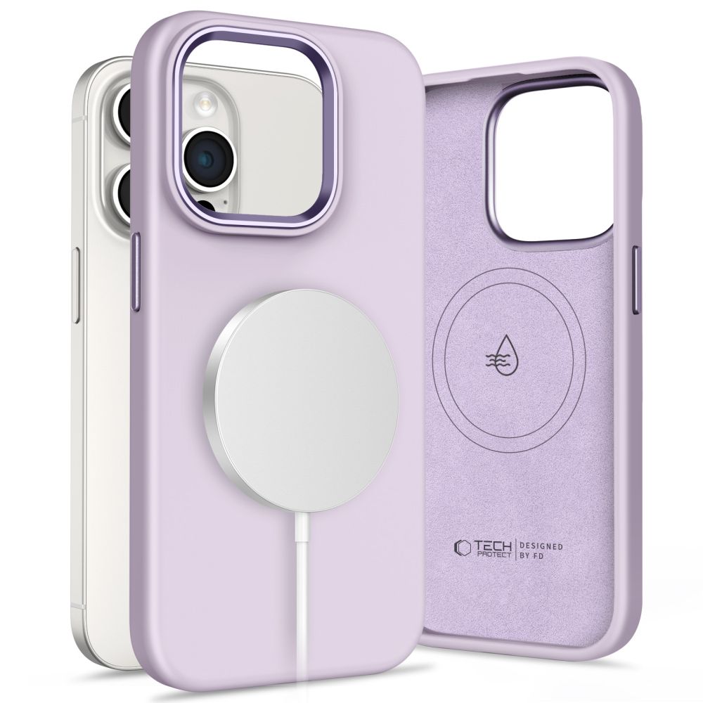 COUVERTURE TECH-PROTECT SILICONE PURE MAGSAFE IPHONE 15 PRO MAX MAUVE