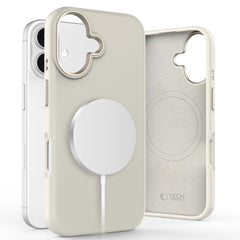 COUVERTURE TECH-PROTECT SILICONE PURE MAGSAFE IPHONE 16 COSMIC LATTE