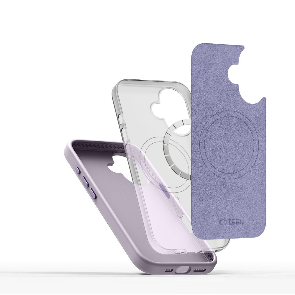 COUVERTURE TECH-PROTECT SILICONE PURE MAGSAFE IPHONE 16 MAUVE