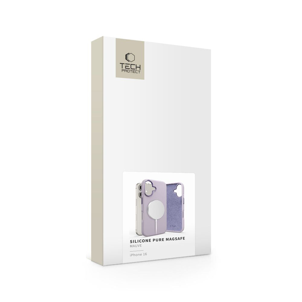 COUVERTURE TECH-PROTECT SILICONE PURE MAGSAFE IPHONE 16 MAUVE