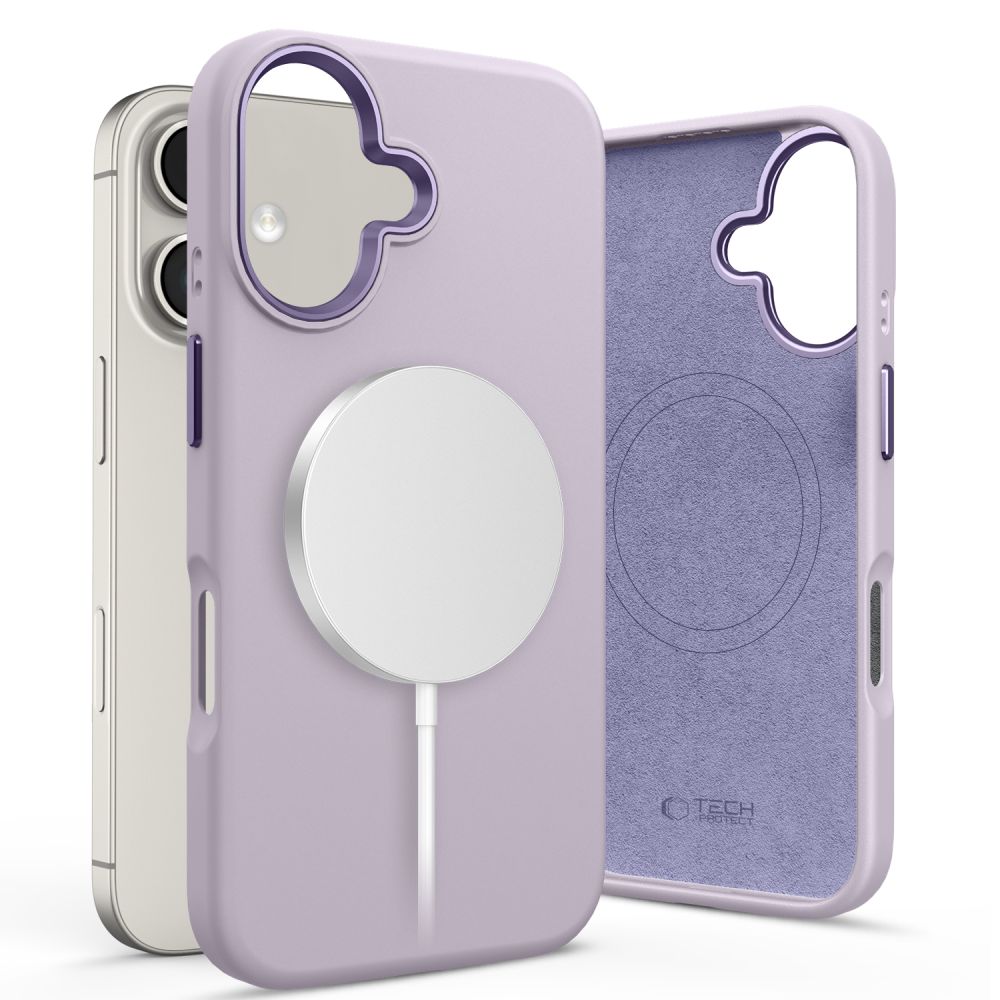 COUVERTURE TECH-PROTECT SILICONE PURE MAGSAFE IPHONE 16 MAUVE