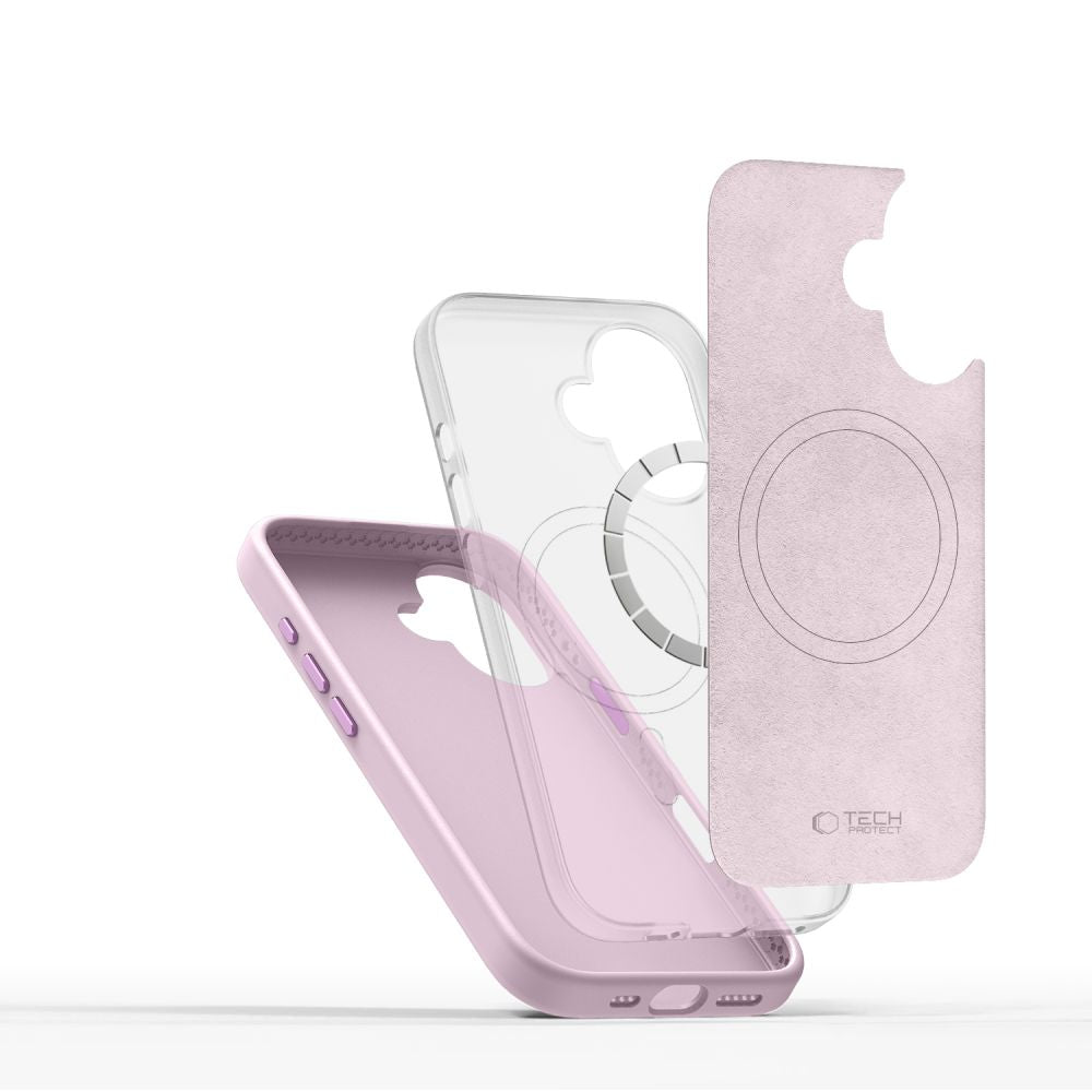 COUVERTURE TECH-PROTECT SILICONE PURE MAGSAFE IPHONE 16 PERLE ROSE
