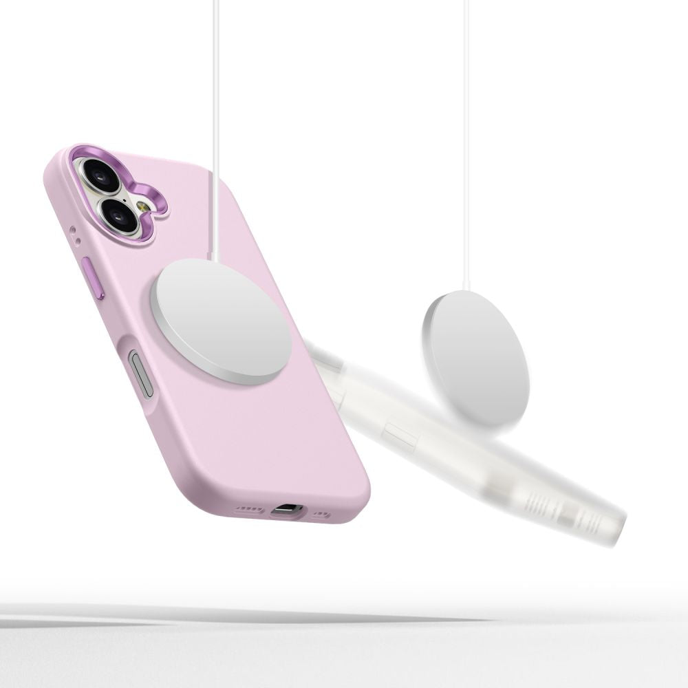 COUVERTURE TECH-PROTECT SILICONE PURE MAGSAFE IPHONE 16 PERLE ROSE