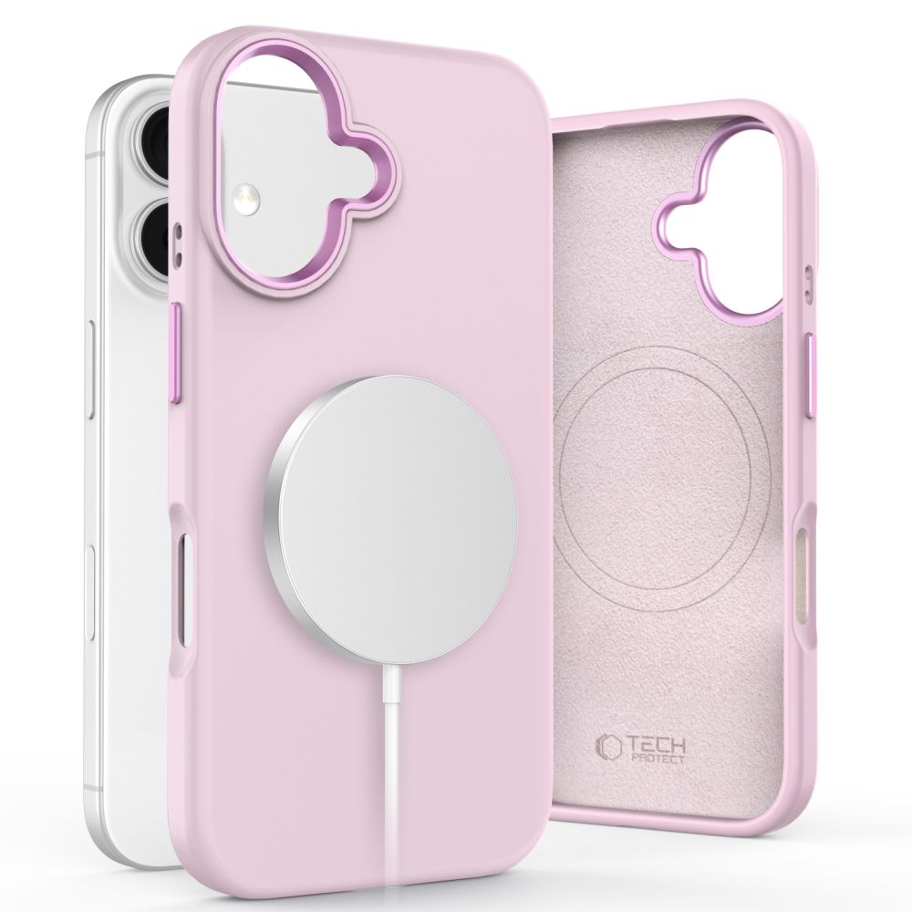 COUVERTURE TECH-PROTECT SILICONE PURE MAGSAFE IPHONE 16 PERLE ROSE