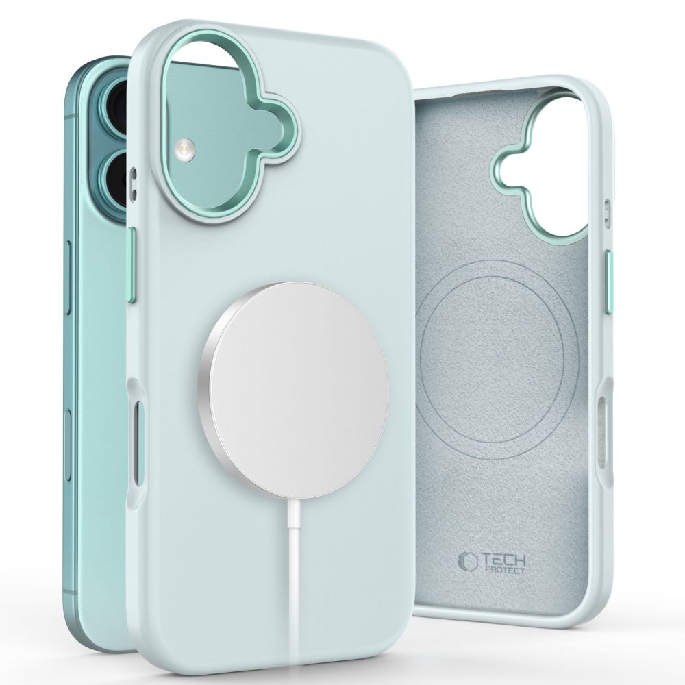 COUVERTURE TECH-PROTECT SILICONE PURE MAGSAFE IPHONE 16 BLEU CIEL