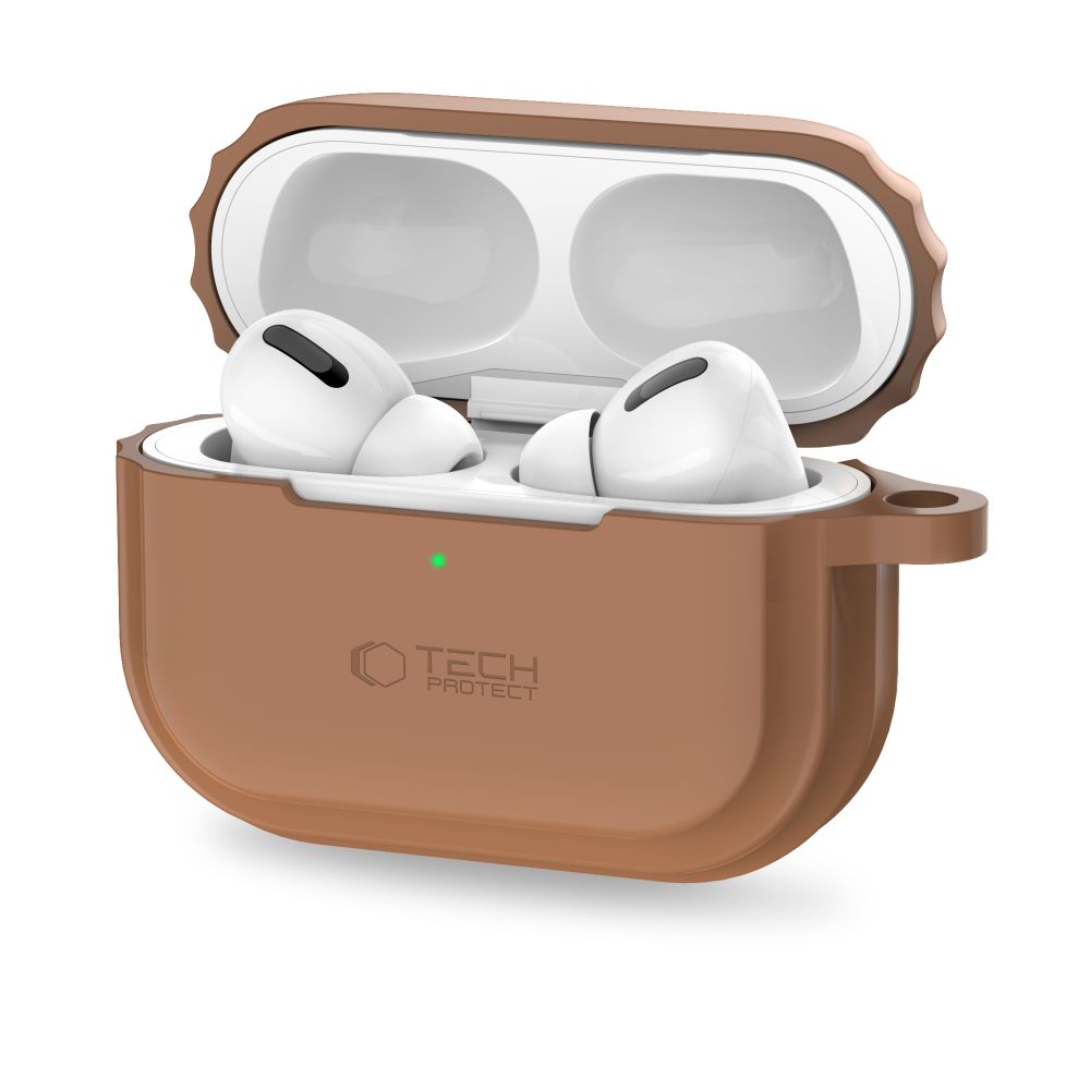 COQUE TECH-PROTECT EN SILICONE POUR APPLE AIRPODS PRO 1 / 2 MARRON CHOCOLAT